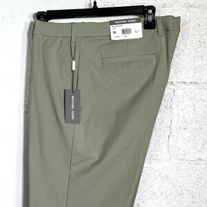 Michael Kors Men's Classic-Fit Cotton-Blend Dress Pants Mint 36x30 $95
